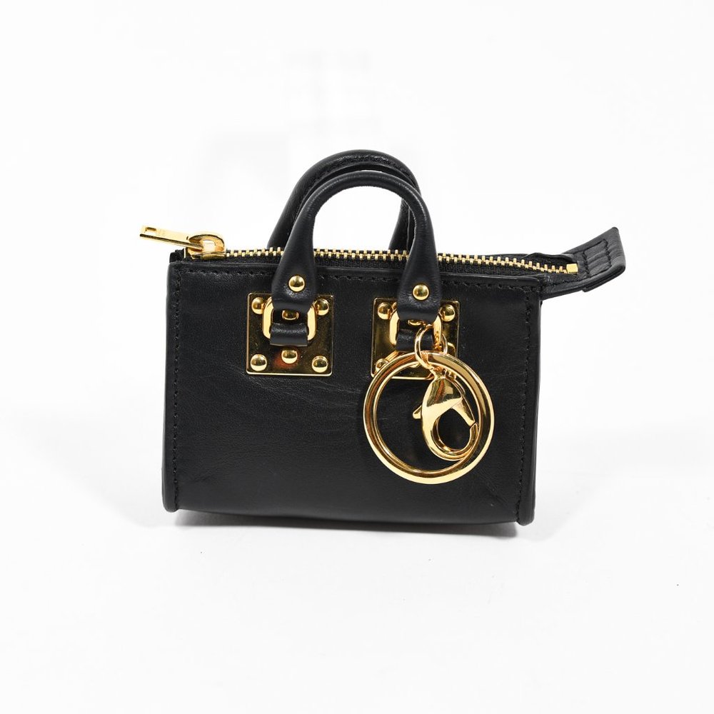 Sophie Hulme Black Coin Purse Key Ring